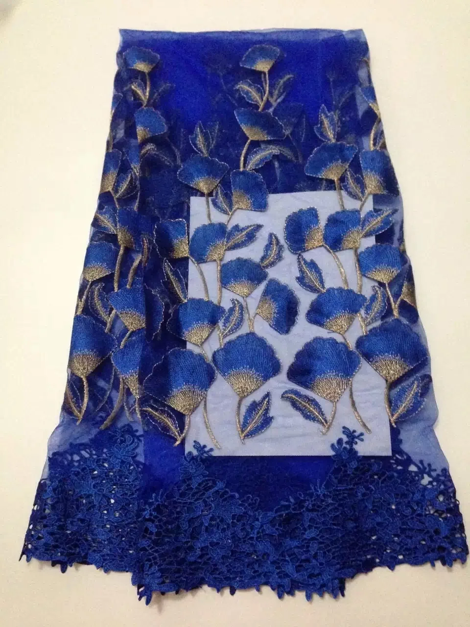 High quality nigerian wedding african lace fabric/ guipure cord fabric for party blue Net Lace Material | Дом и сад