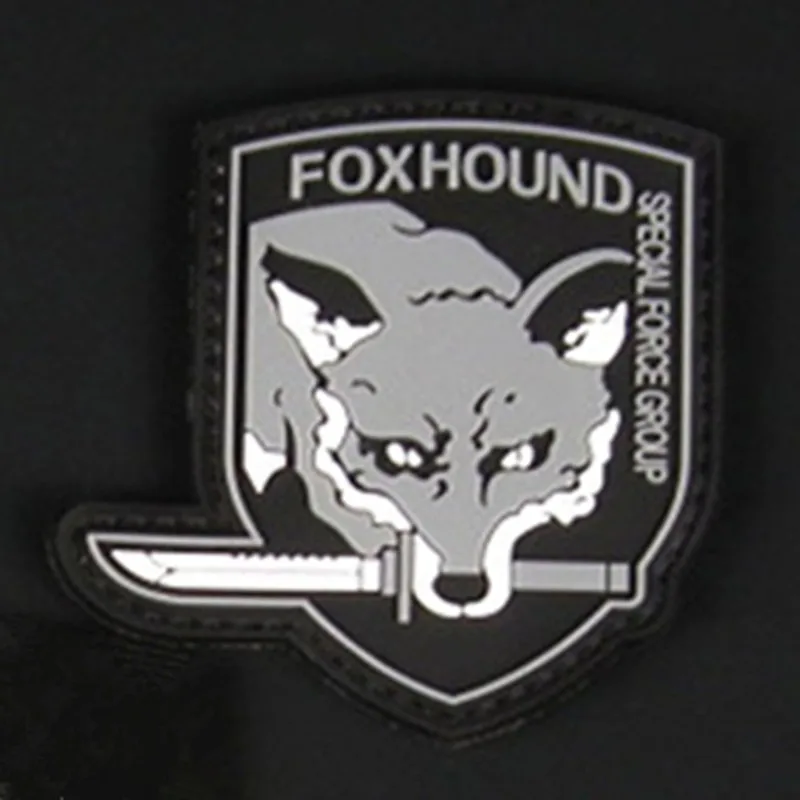 as picture1 Металлическая Экипировка, твердая эмблема Foxhound, нашивка, форма, ПВХ нашивка, нашивка Militaria Fox Hound, специальная группа, нашивки - Цвет: as picture1