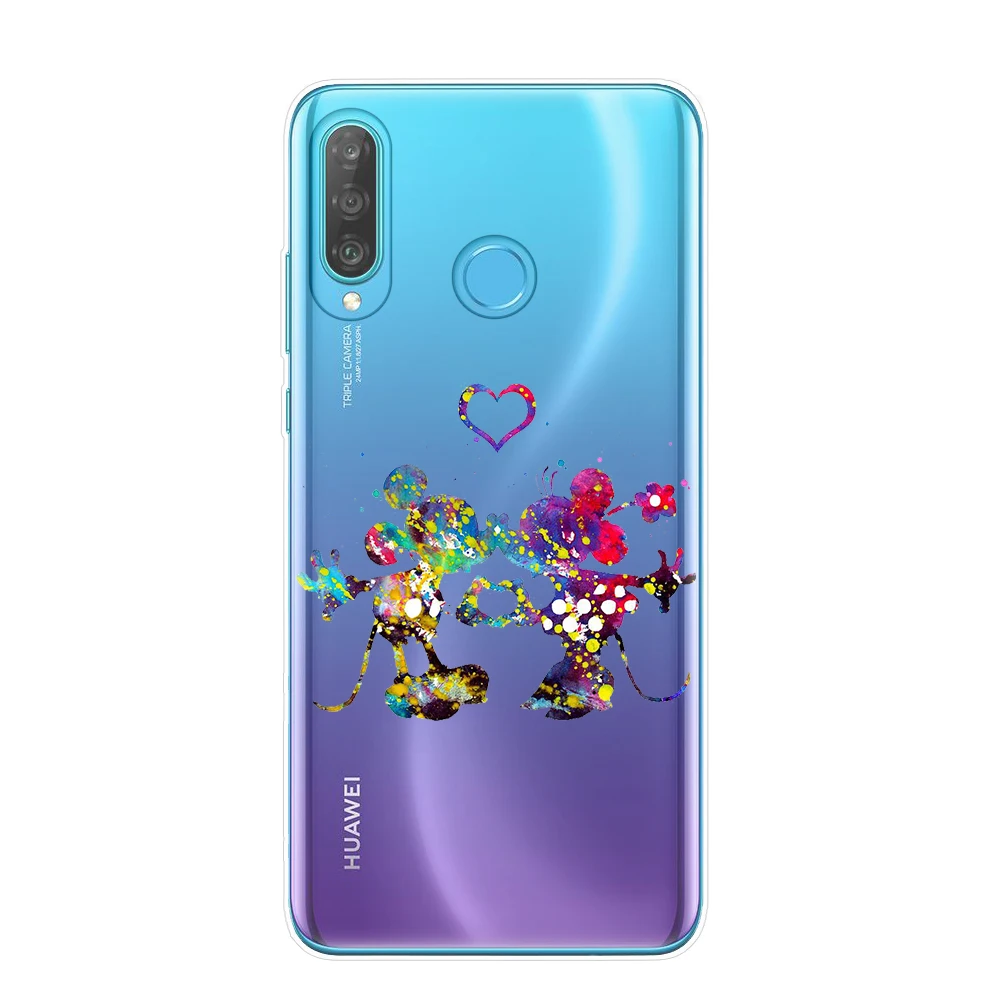 Акварельный чехол для телефона Alice Tinkerbell Ститч Русалка Принцесса чехол для huawei P30 P20 Lite P10 P9 P8 Lite чехол s