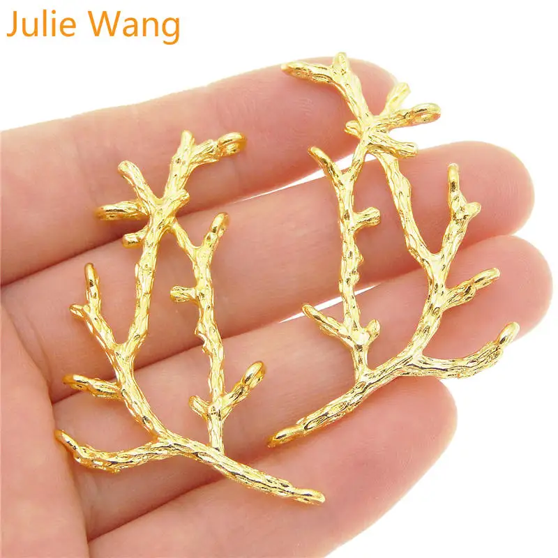 Julie Wang 10 шт. подвески из сплава ручной работы Подвески для ювелирных изделий Аксессуары 5 цветов на выбор - Окраска металла: Gold