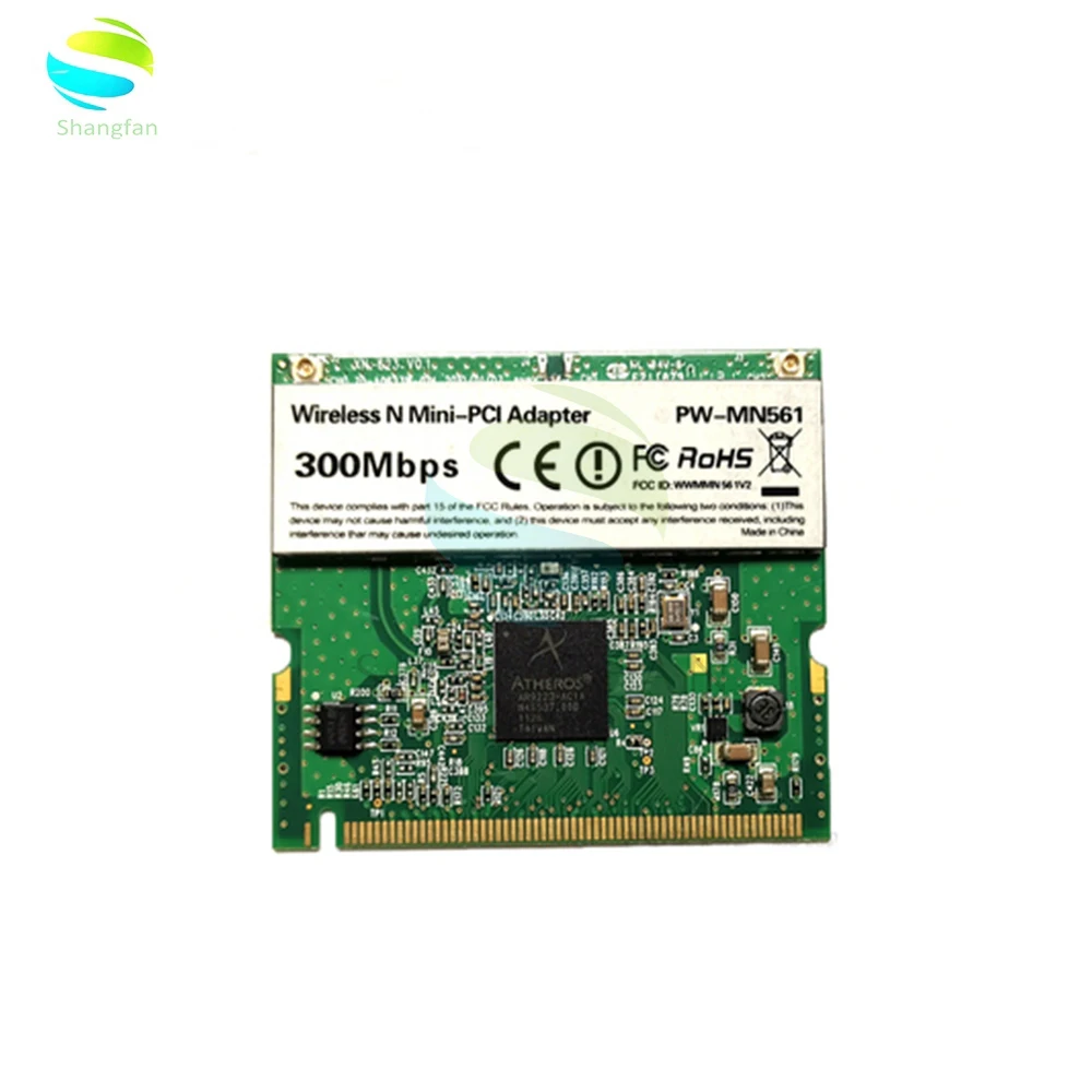 Network Card Atheros AR9223 300Mbps Mini PCI Wireless N WiFi Adapter PW-MN561 Mini-PCI WLAN Card for Acer Asus Dell Toshiba