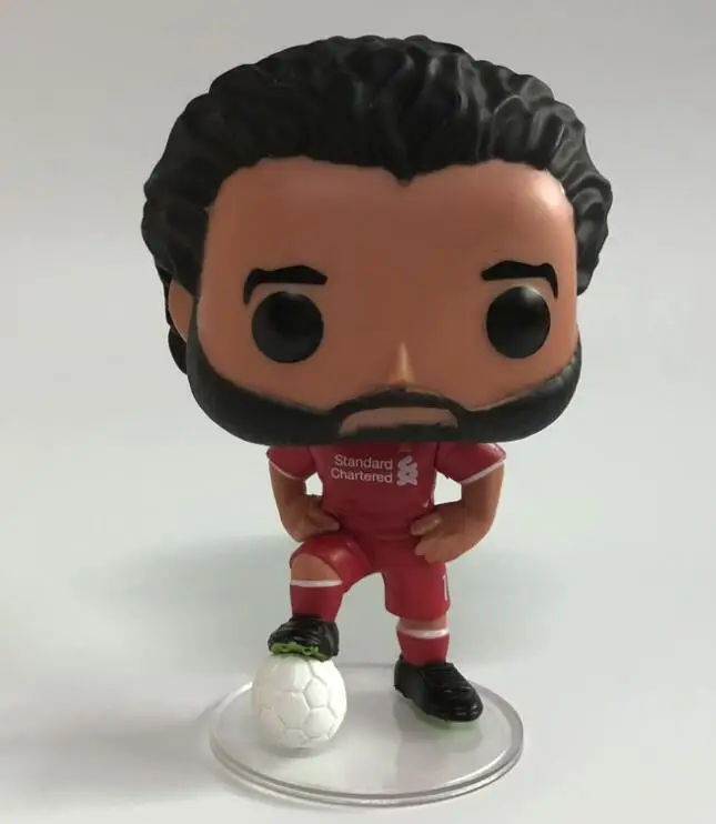 Футбол Romelu Lukaku& ZLATA Ibrahimovic& Paul Pogba robero Firmino& Mohamed Salah& Sadio Mane Виниловая фигурка кукол игрушки - Цвет: Mohamed no box