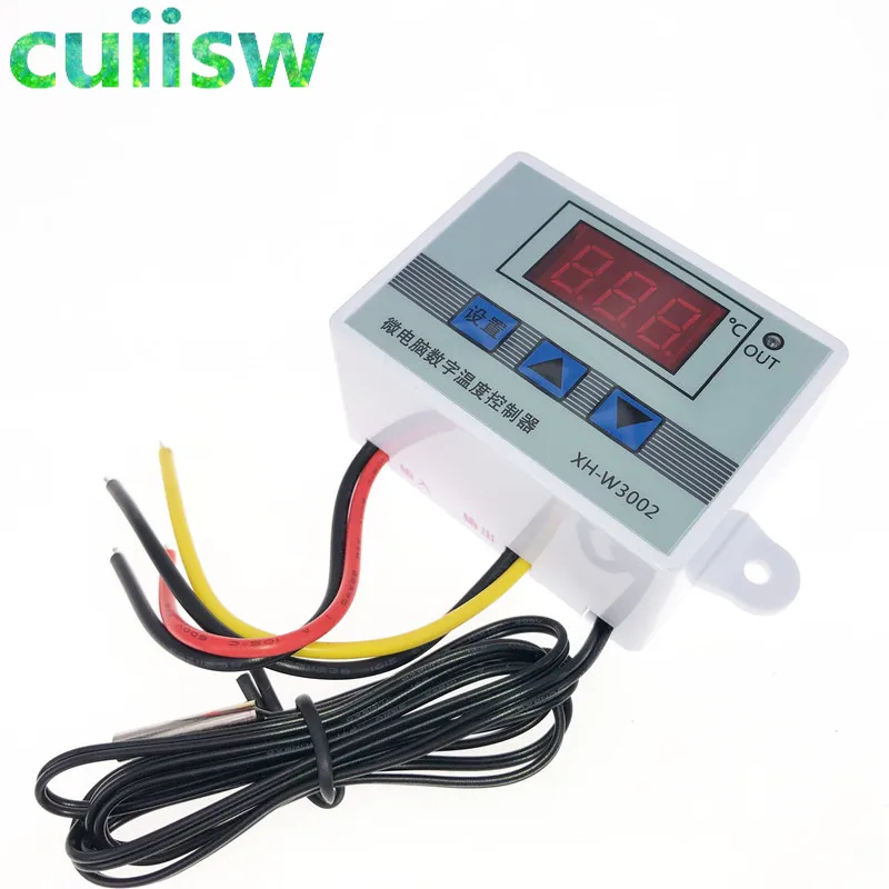 12V 24V 220V Профессиональный W3002 цифровой светодиодный Температура контроллер 10A Термостат Регулятор XH-3002