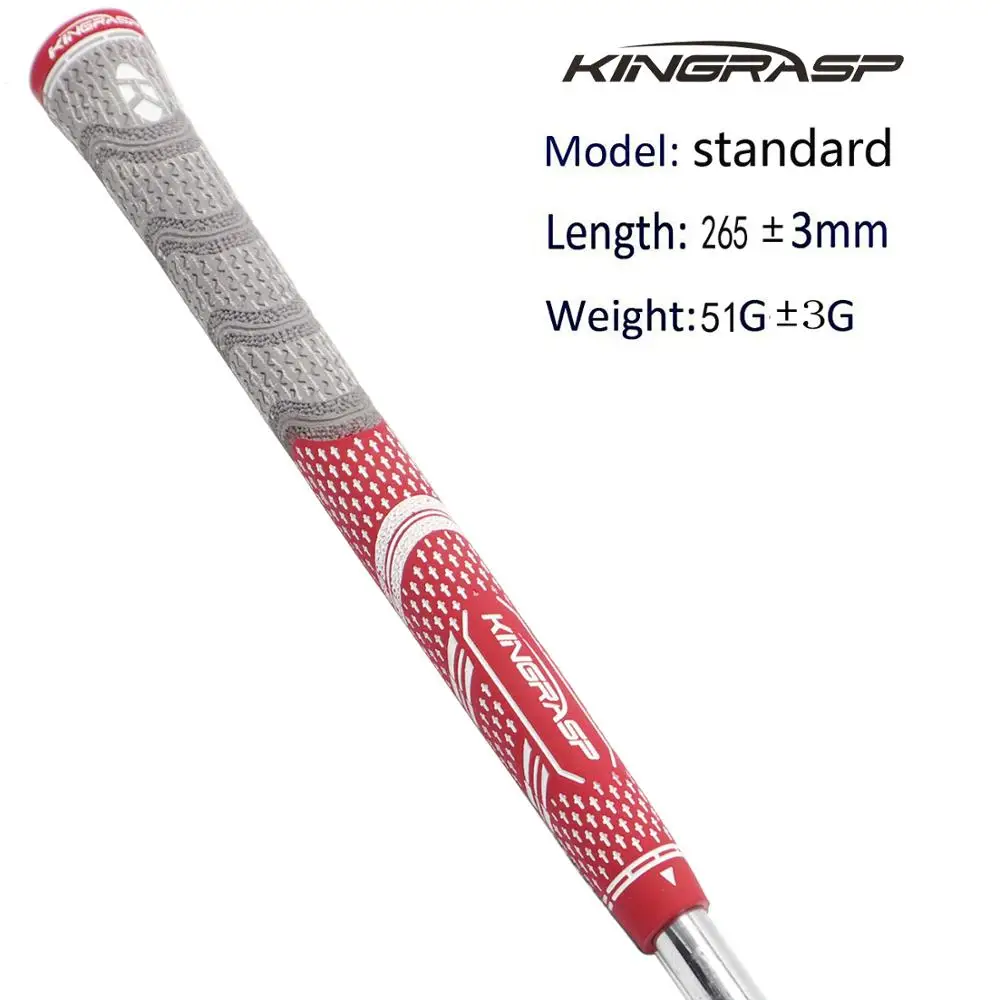 red Standard KINGRASP 13 шт. из искусственной кожи смерти захват гольф-клуба три размера Стандартный Средний размер и более размер захваты для гольфа - Цвет: red Standard