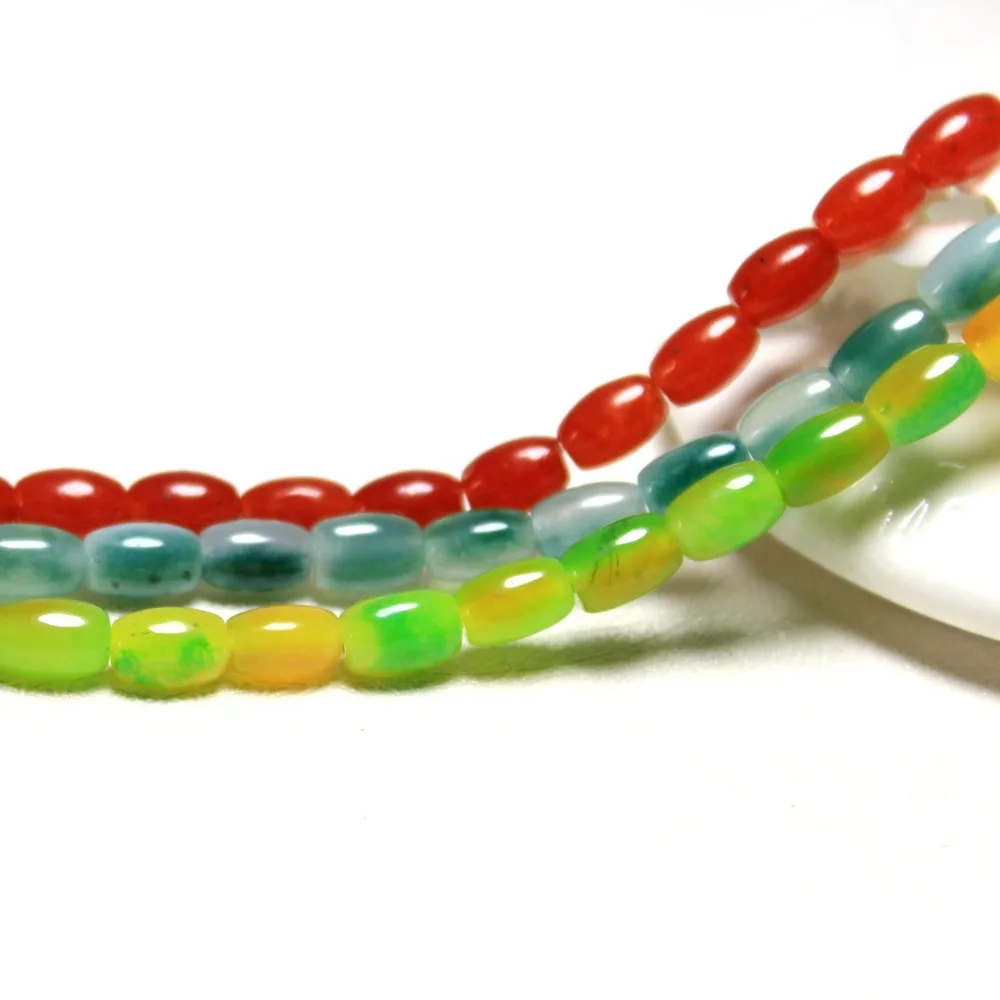 Оптовая продажа женской Девушки 6*9 мм Райс Форма 3 Цвет Натуральный Белый Камень