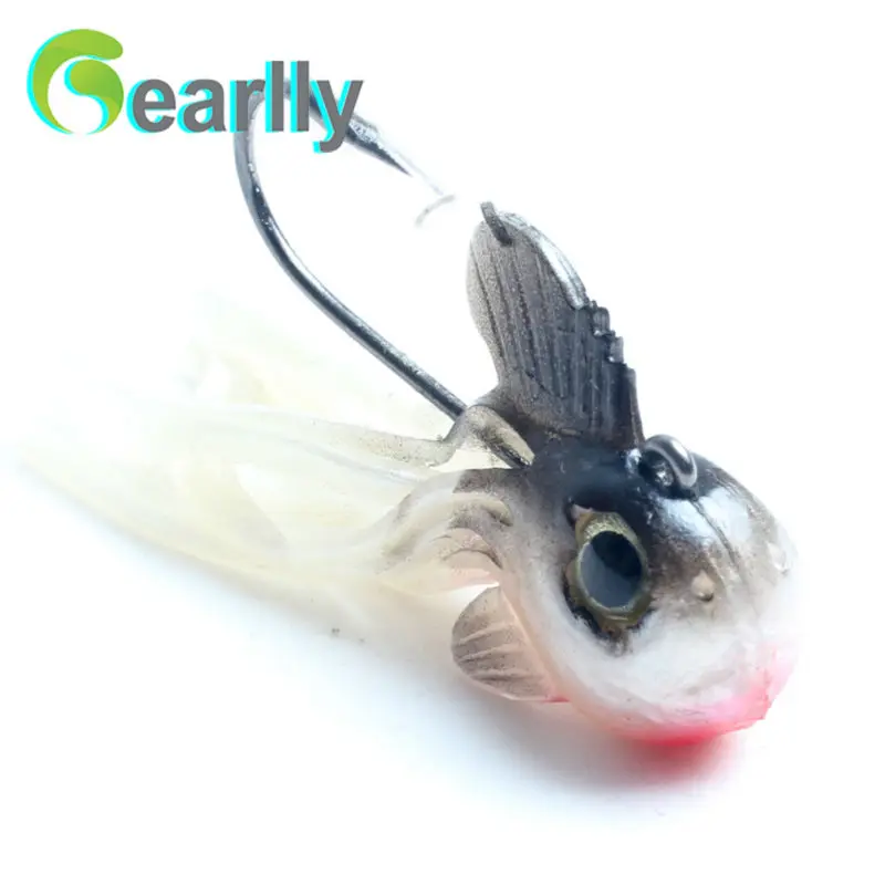 4 шт./компл. рыболовный крючок с искусственным рыбы 2 &quotДлина мягкий морской
