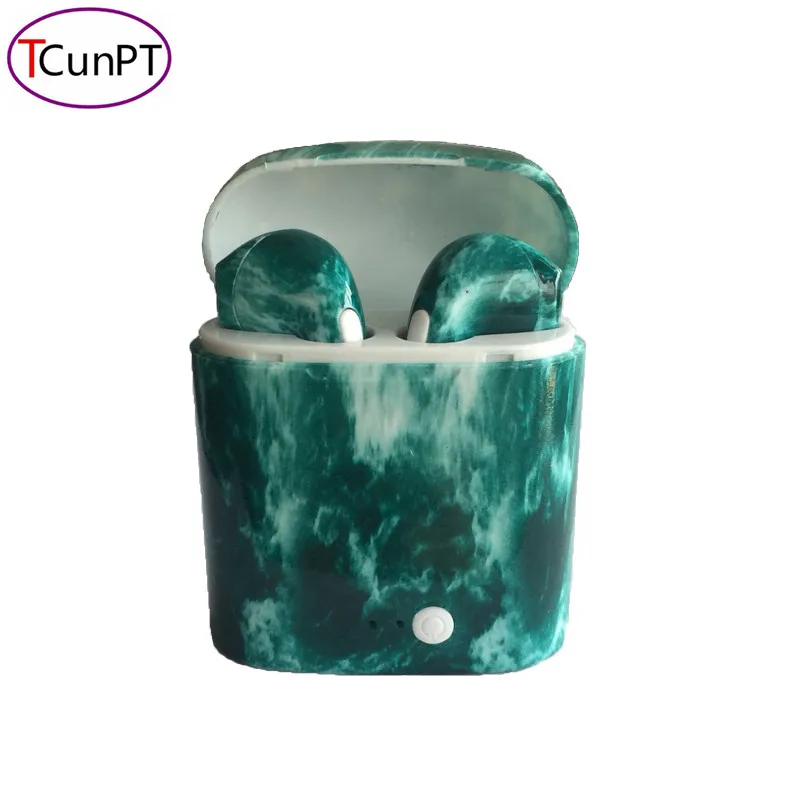 I7 TWS пользовательский продукт цветной рисунок Bluetooth наушники Близнецы V4.2 стерео