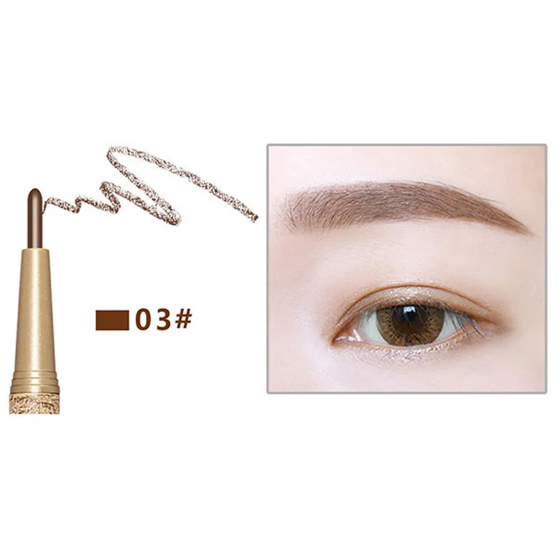 Waterproof Eyebrow Pencil Pen Eye Brow Liner Cosmetic Makeup Beauty Tool Lasting 3pcs Replace Ink + Templates | Красота и здоровье