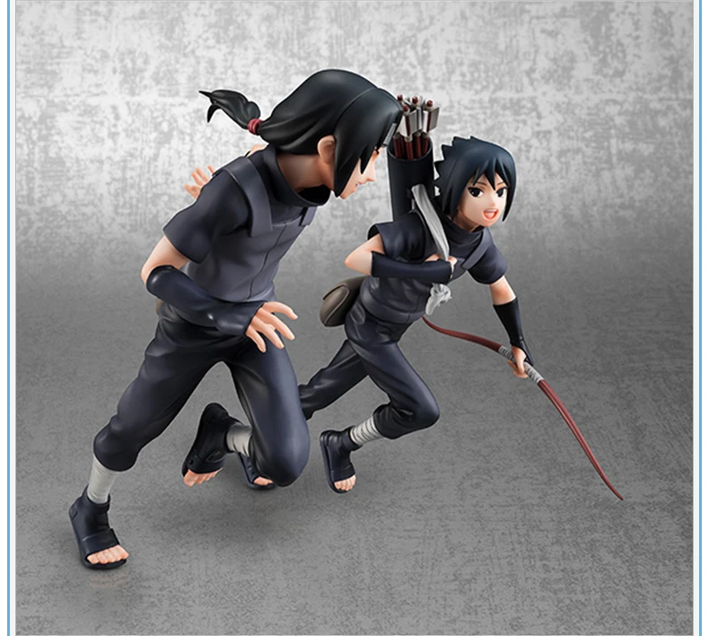 Аниме Наруто Учиха Итачи и Саске молодежная версия для бега экшн фигурки ПВХ