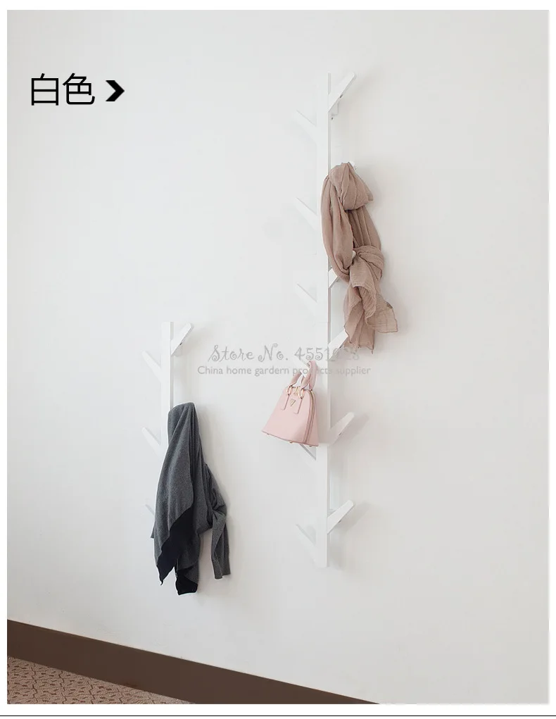 Настенная вешалка из массива дерева для прихожей украшение пальто настенное