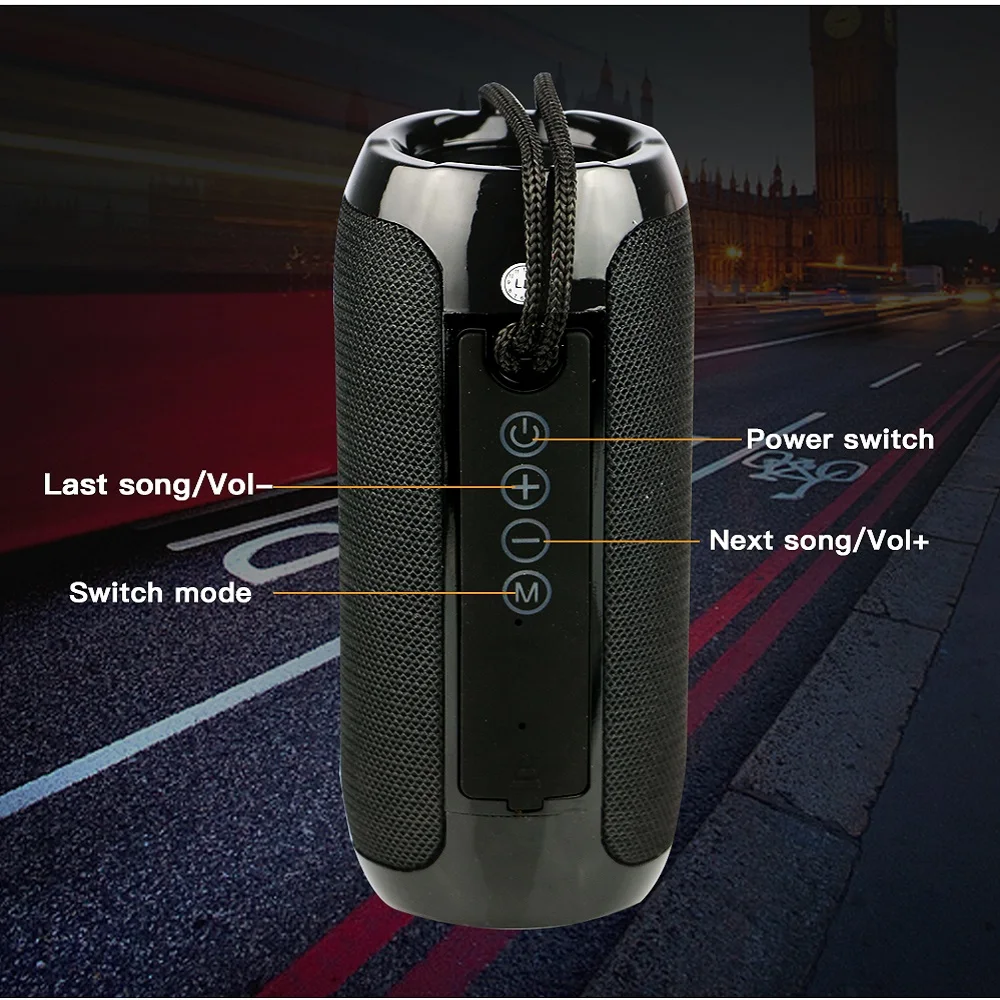 Портативная Bluetooth Колонка TOPROAD 10 Вт Водонепроницаемая беспроводная