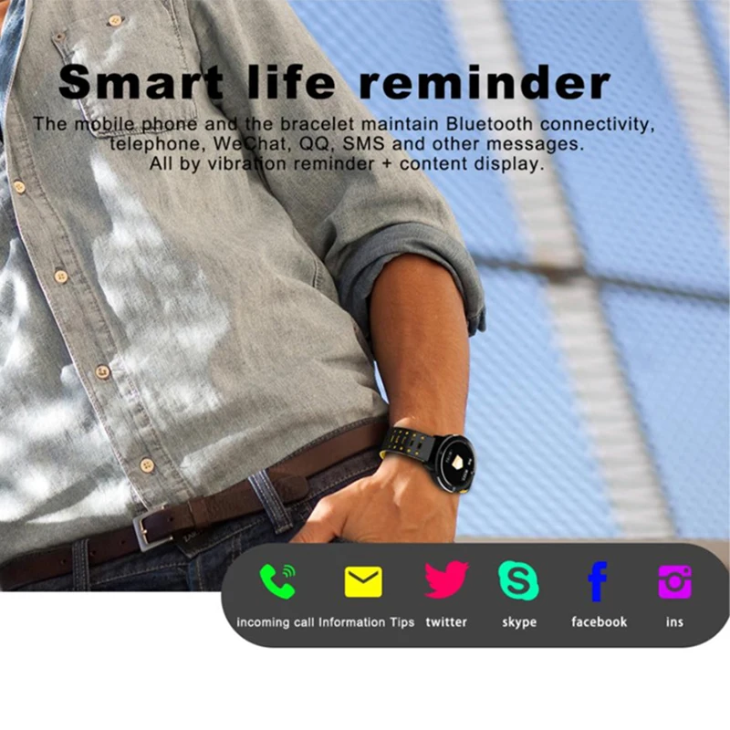 

CF58 Smart Watch IP67 Waterproof Blood Pressure Activity Fitness Tracker Heart Rate Monitor Sport Men Smartwatch for Android IOS