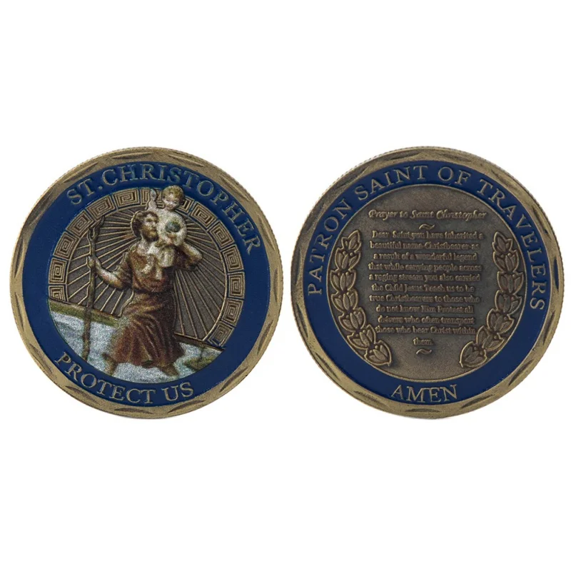 St Michael Badge-B Статуя Свободы Дональд Трамп президент памятная монета инаугурационная Серебряная американская армейская коллекция Новая монета 1 шт - Цвет: St Michael Badge-B