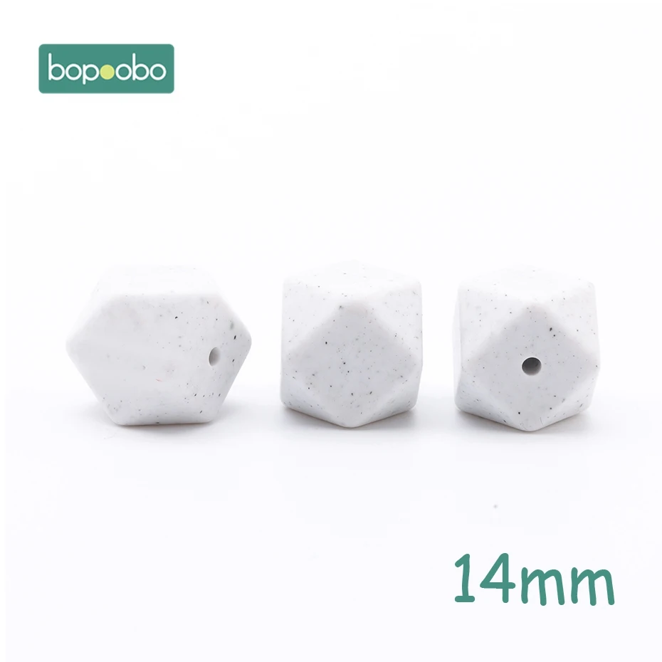 14mm Granite Bopoobo 5 шт. 14 мм Силиконовые шестигранные шарики силиконовые Детские Прорезыватели 17 мм силиконовые бусины для ожерелья безопасные игрушки силиконовые крошечные стержни - Цвет: 14mm Granite