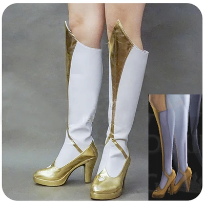 

[Customize] Game LOL Lux Light ver. Cosplay Shoes High Heel Boots Size 35-40 New 2017