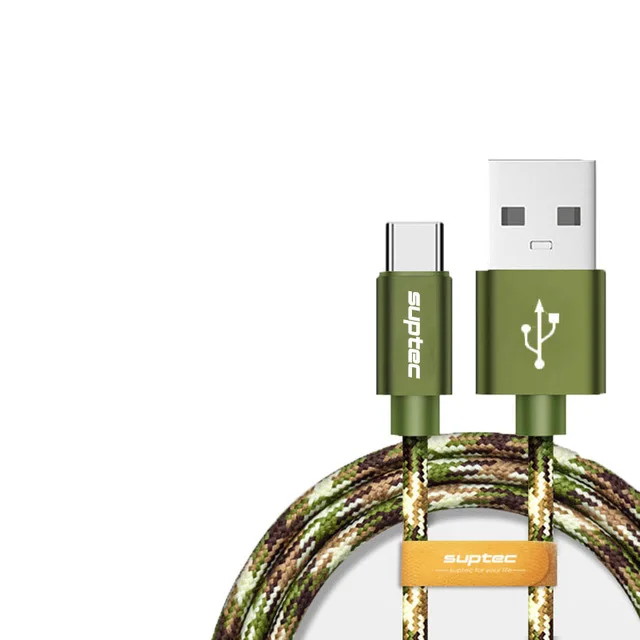 Кабель SUPTEC usb type-C для Xiao mi Red mi Note 7 mi 9, кабель USB C для быстрой зарядки и синхронизации данных для samsung Galaxy S9 Oneplus 6t 2M 3M - Цвет: Green