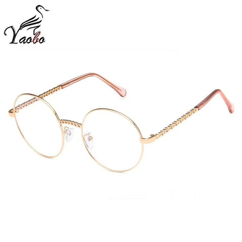 Женские и мужские круглые очки большие дизайнерские в винтажной оправе