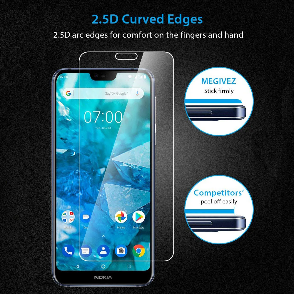 9H 2.5D Защитные пленки для Nokia 2 1 3 5 6 7 закаленное стекло plus X5 X6 защитная пленка 2018 |
