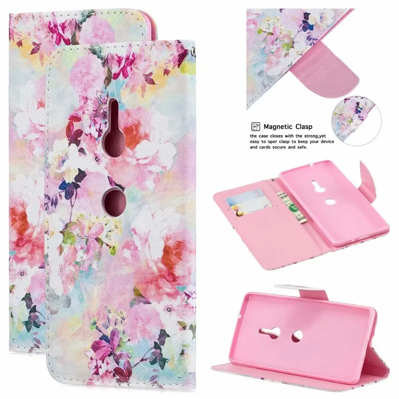 COOLY кожаный бумажник флип чехол для sony Xperia XA1 XA2 XA3 XA L1 L2 XZ1 XZ2 Compact 10 E5 задняя крышка кошачий лист мрамор чехол для телефона