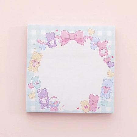 C 80 листов Kawaii Канцелярские милые конфеты медведь липкий блокнот для заметок школьный планировщик наклейки DIY блокнот бумажные закладки Papelaria - Цвет: C