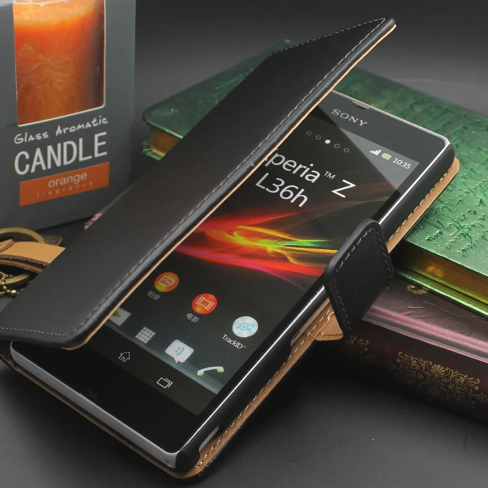 Чехол из натуральной кожи для SONY Xperia Z L36h C6603 чехол мобильного телефона стильный