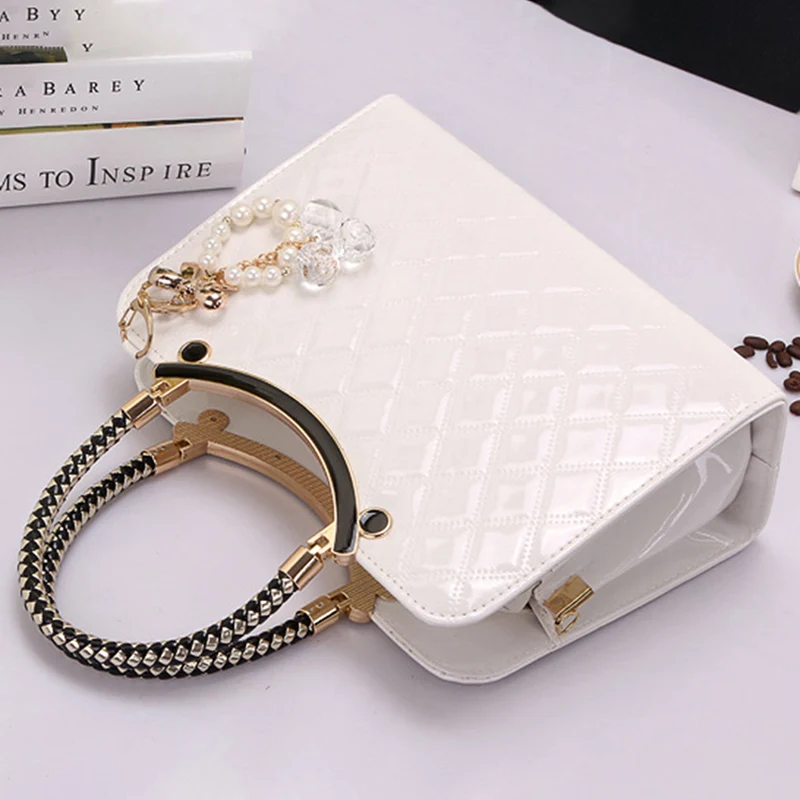 

High Quality Ladies Handbag Satchels New Women Handbag PU Leather Handle Bags Fashion Large Capacity Pendant Satchel Bag