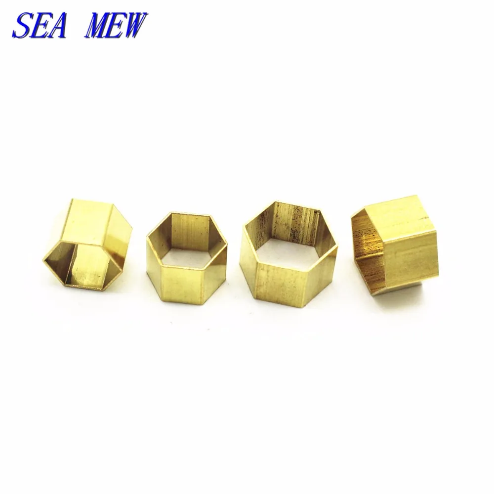 SEA MEW 200 шт. необработанная латунная многоугольная трубка Φ находка для