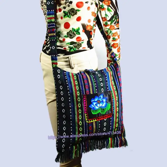 Винтажная сумка через плечо Hmong в этническом стиле тайском Индийском бохо для