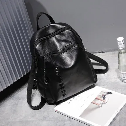 2016 Повседневный женский рюкзак из искусственной кожи женские рюкзаки черный
