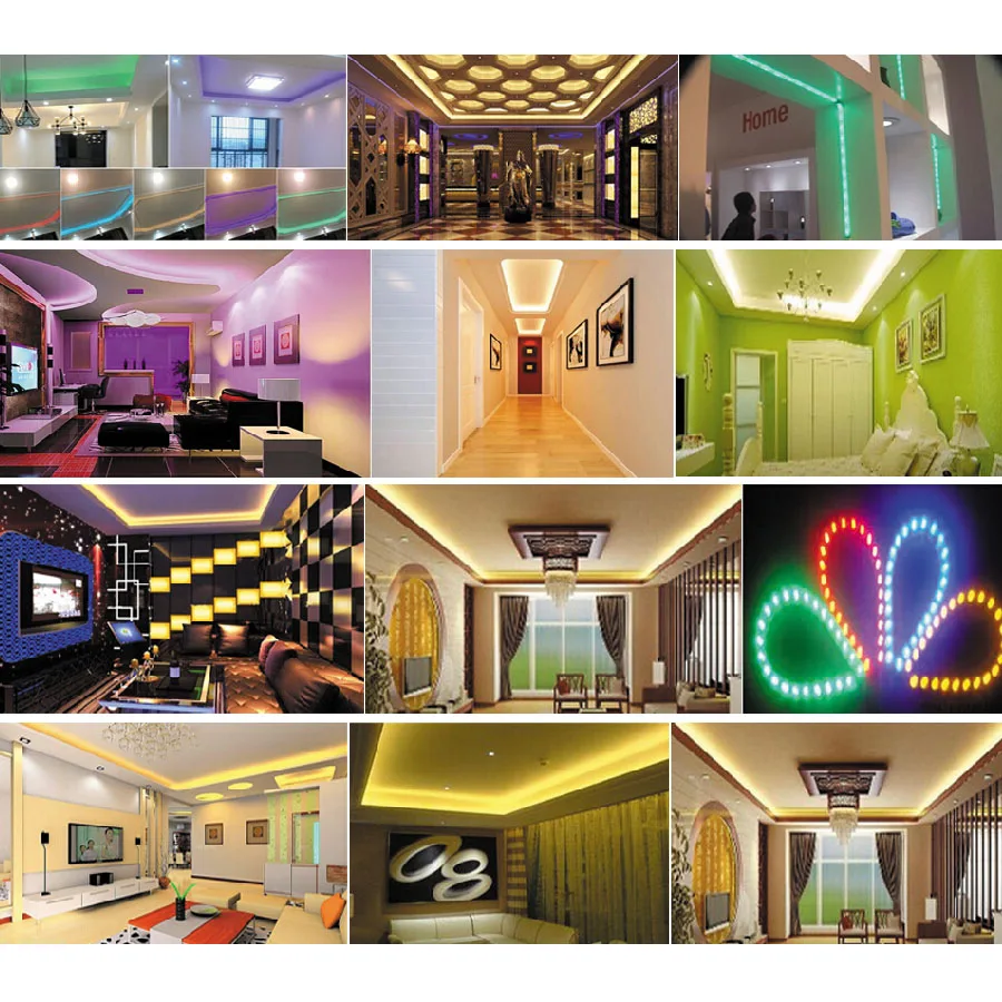 

5m Waterproof LED RGB strip light SMD5050 Light 20key Music controller Power Adapter RGB Fita Ribbon Lamp led strip set