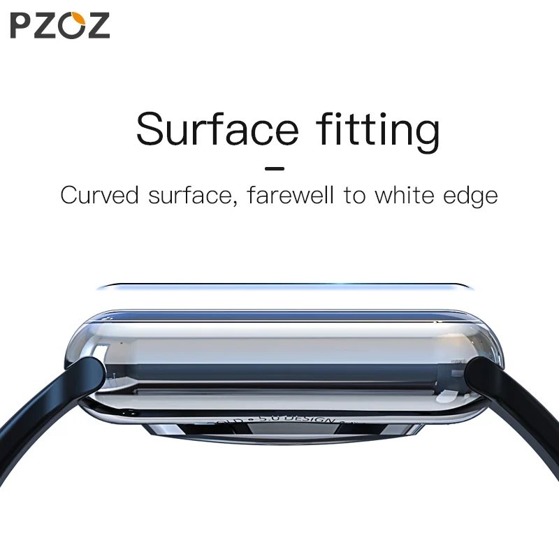 PZOZ для наручных часов iWatch, 4 3 гидрогель пленка полный Экран протектор Стекло для наручных часов Apple Watch, на возраст 1, 2, 3, 4, закаленная пленка HD с изогнутым краем и Стекло, 38, 42 мм, версия