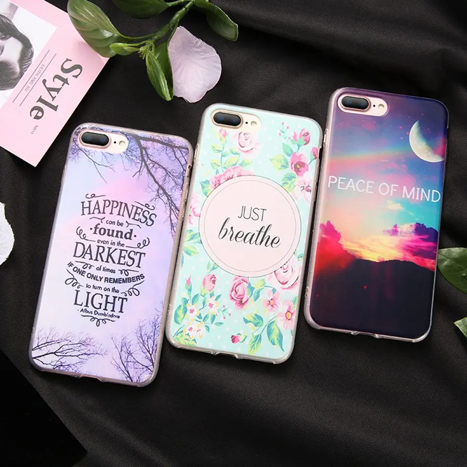 Kisscase чехол для iPhone 5S SE 6s 7 8 Plus Мотивирующий шаблон слова мягкие силиконовые чехлы X