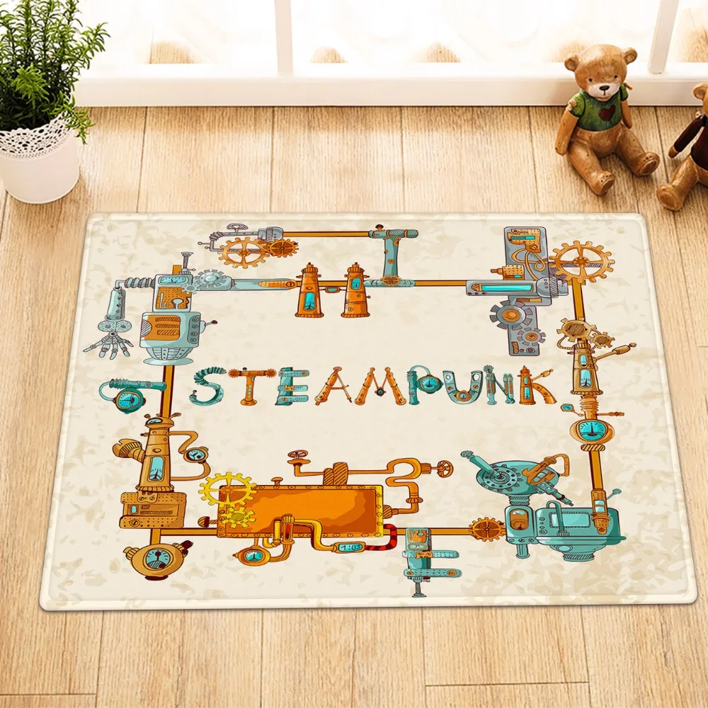 LB серая желтая зеленая Ретро классная занавеска для душа в стиле стимпанк 12