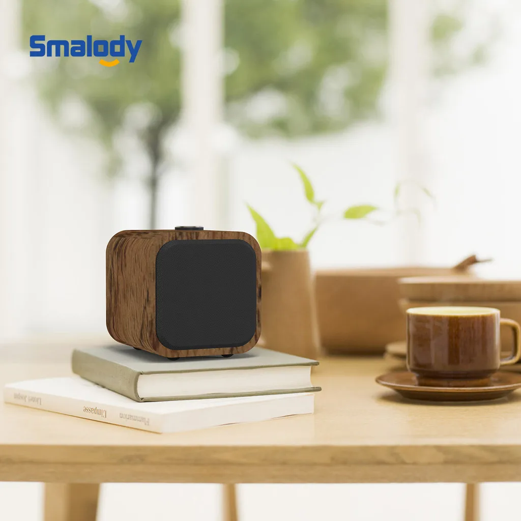 HIPERDEL Мини Bluetooth динамик беспроводной портативный деревянный Настольный s 3D HiFi