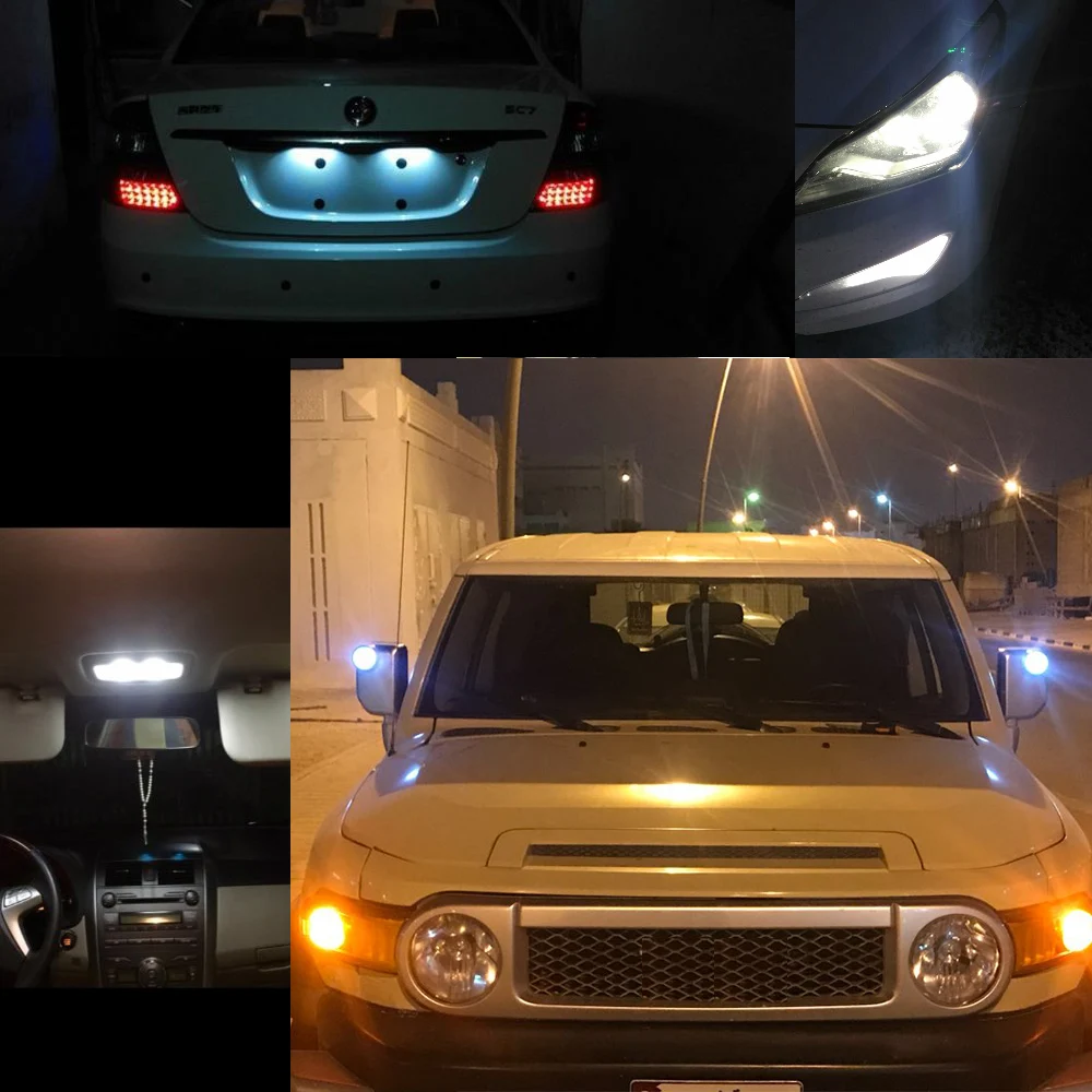 Carsty 4 шт. T10 светодиодный светильник 7020 SMD чип 194 168 для номерного знака интерьерные