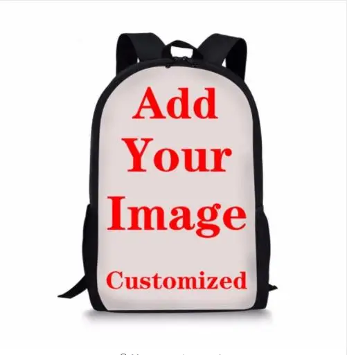 custom made 3 Pcs/Set Customize Your Image Logo Printing Schoolbag Teen Girls Boys Primary Bookbag Satchel | Багаж и сумки