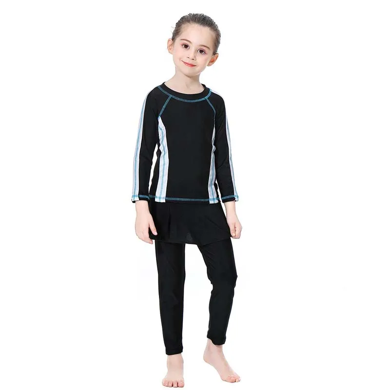 BAILUNMA девушка хиджаб Maillot de bain Burkinis Мусульманский купальник закрытый купальник с длинным рукавом купальный исламский мусульманский купальник H1010