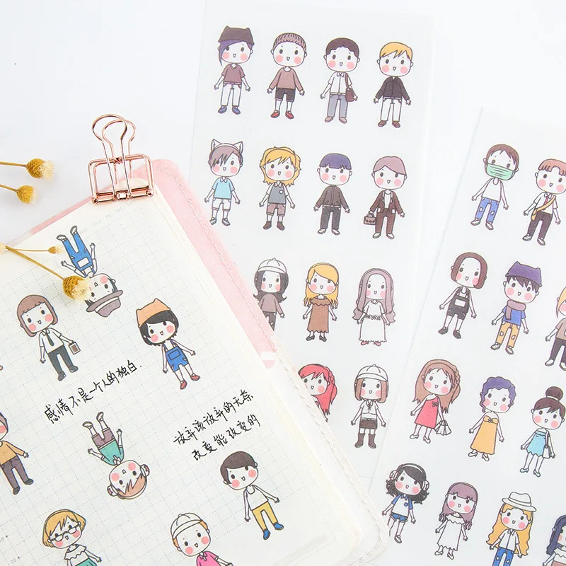 6 листов/упаковка прозрачные наклейки для скрапбукинга|Канцелярские наклейки| |