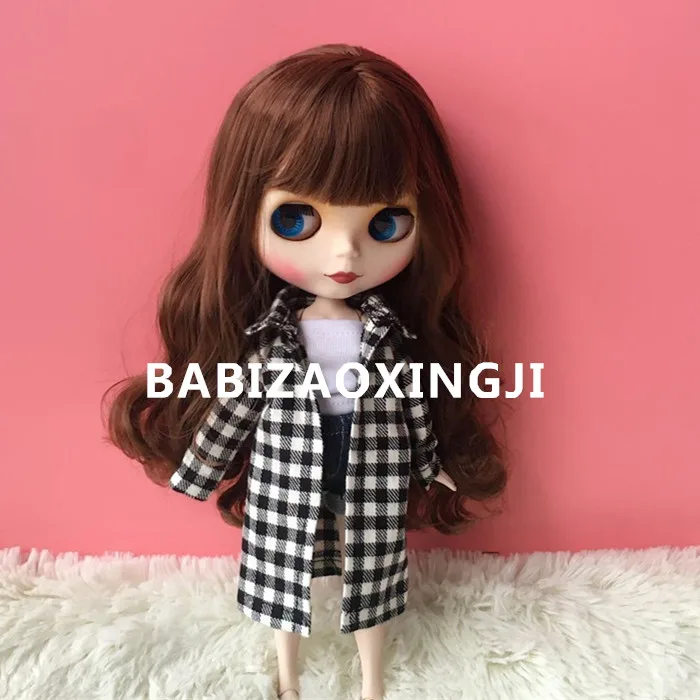 1/6 bjd blyth кукла аксессуары для кукольной одежды модная клетчатая рубашка для 30 см blyth одежда 30 см Кукла аксессуар Одежда для Барби