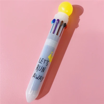 Мультфильм новая мечта Единорог 10 Colorfuls Коренастый Подарочная шариковая ручка ручки канцелярские вечерние пользу поставок день рождения Дети Подарки другу - Цвет: 1pcs