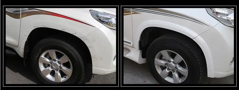 Колеса для бровей, круглые дуговые Брызговики, брызговики для TOYOTA LAND CRUISER PRADO 150 FJ150