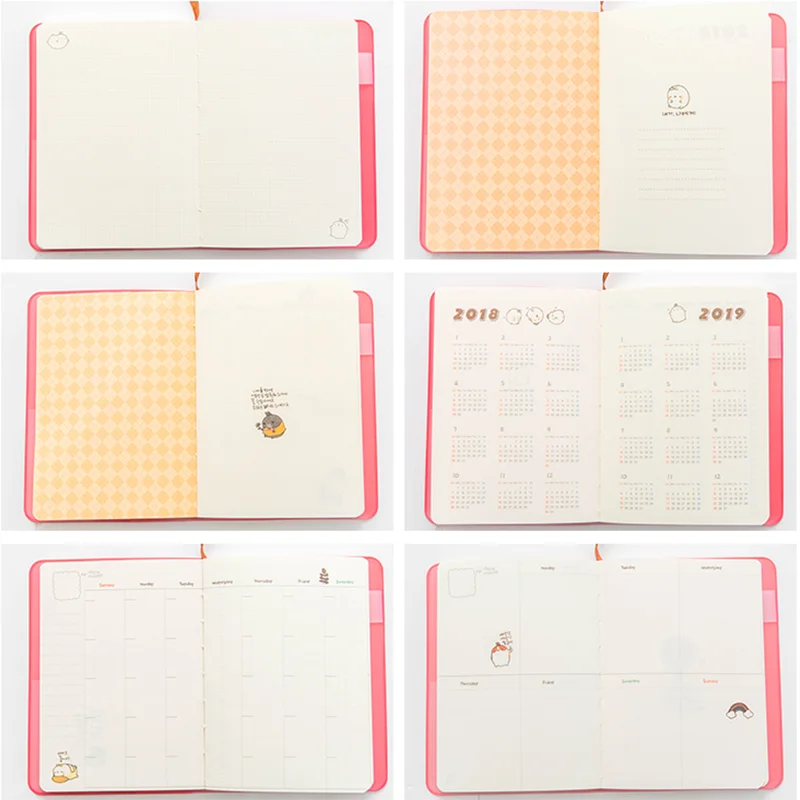 1 шт. блокнот с милым мультяшным Кроликом дневник планировщик программа бумага