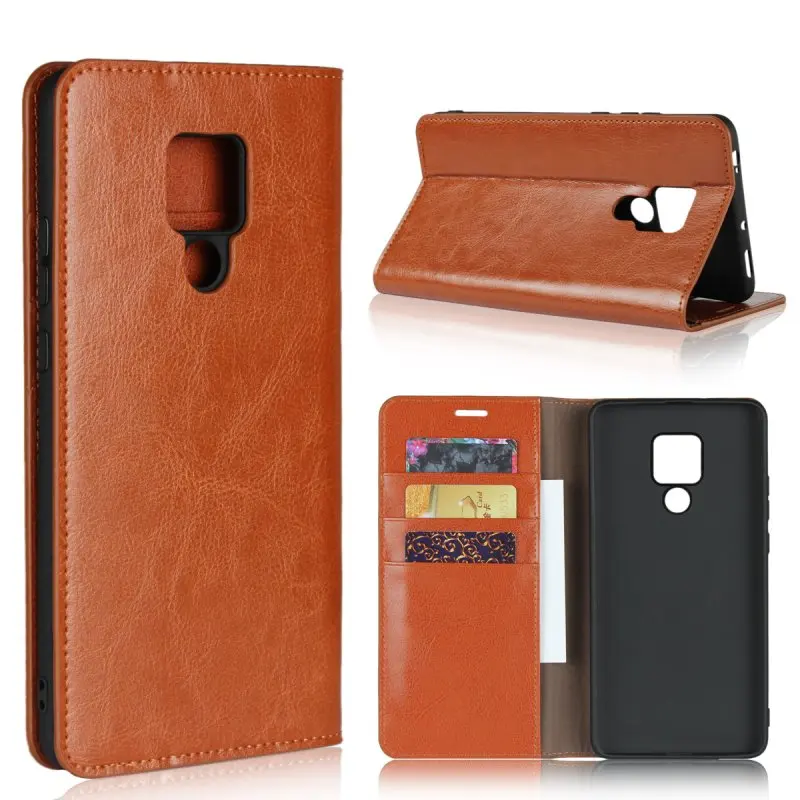 Light Brown Чехол из натуральной кожи для huawei mate 20 X, Роскошный деловой кошелек, кожаный аксессуар для телефона, сумка для huawei mate 20X Coque - Цвет: Light Brown