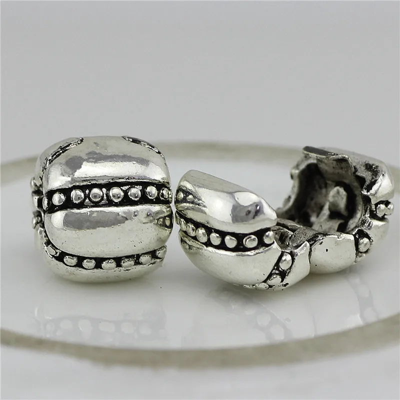 Медный стоппер серебряного цвета в 4 стилях круглые металлические бусины клипсы