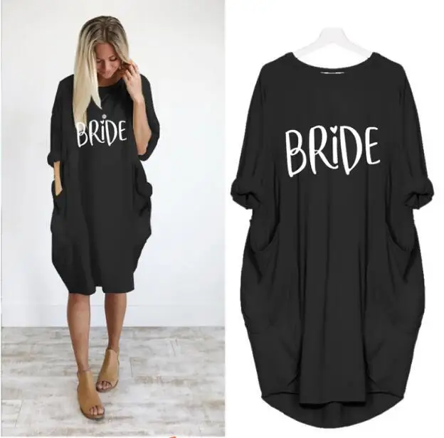 Bride Black Модная футболка для командной пары невесты camiseta rosa feminina отряд "невеста" сорняков размера плюс топы с графическим принтом Футболка женская с открытыми плечами - Цвет: Bride Black