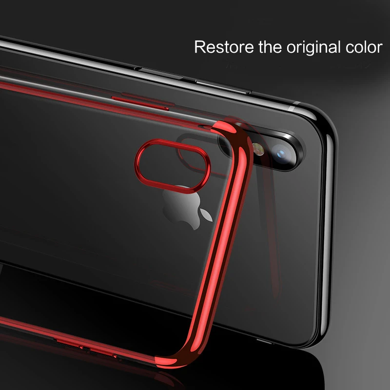 Transparent TPU electroplated soft shell for iphone 11 pro max case xr x xs 6 6s 7 8 7Plus 8Plus 11cases fundas cover |