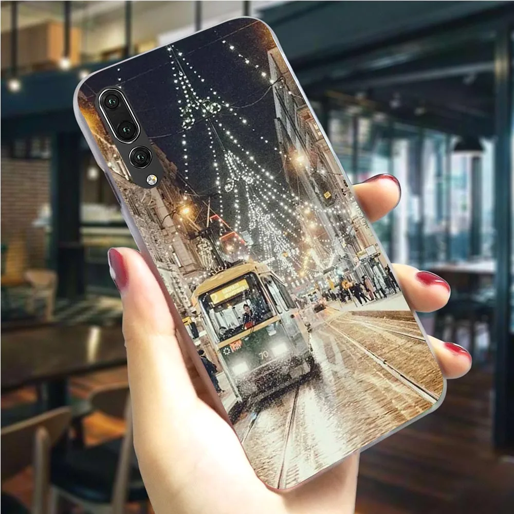 Пейзаж Зима светильник снег чехол для телефона для huawei Honor 7X крышка 6A 7A Pro 7C 8C/8 9 10 Lite Play Y6/Y6 Y7 Prime Y9 Nova 3/3i/4 - Цвет: K1031007