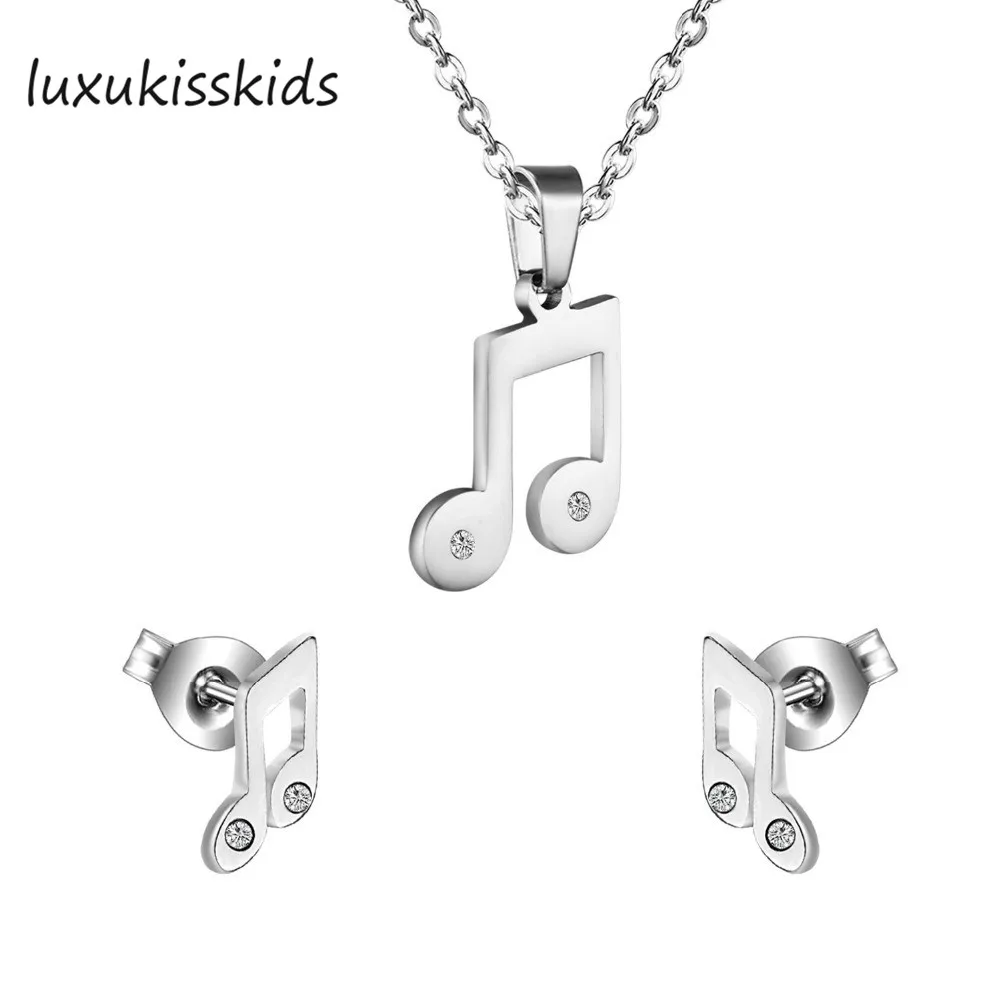 Комплект ювелирных изделий LUXUKISSKIDS серьги с кристаллами ожерелье на свадьбу