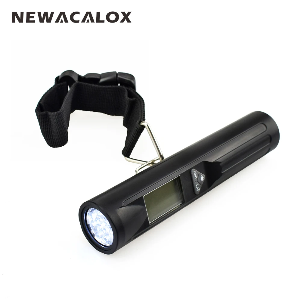 NEWACALOX 50 кг x 10 г ЖК дисплей цифровые дорожные весы электронные для рыбалки багажа