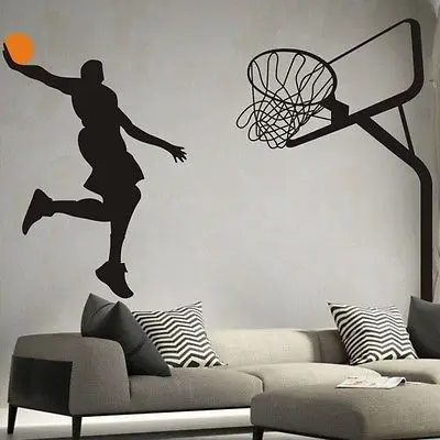 

Basketball Dunk Sport Removable Wall Art Decal Vinyl Sticker Mural Decor DIY